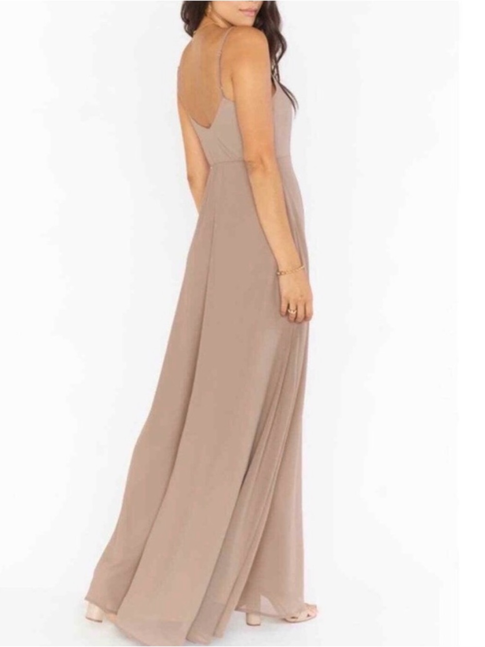 Show Me Your MuMu Taupe Spaghetti-Strap Faith Maxi Dress - Picture 3 of 16